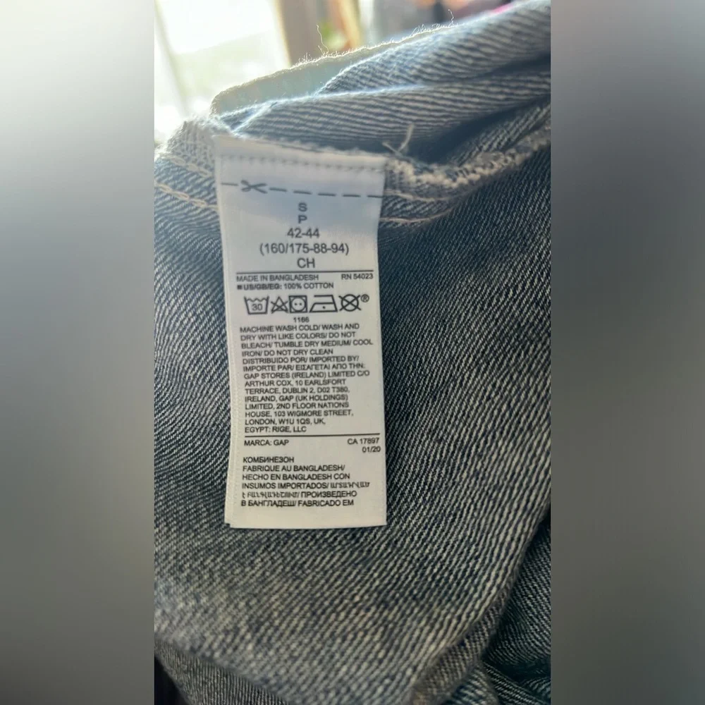 GAP Women's Slouchy Bib Overalls Indigo Blue Jean Denim Pants Size Small NWT - Picture 13 of 15